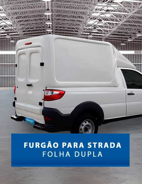 Furgão com Portas Folha Dupla - Capota de Fibra Fiat Strada