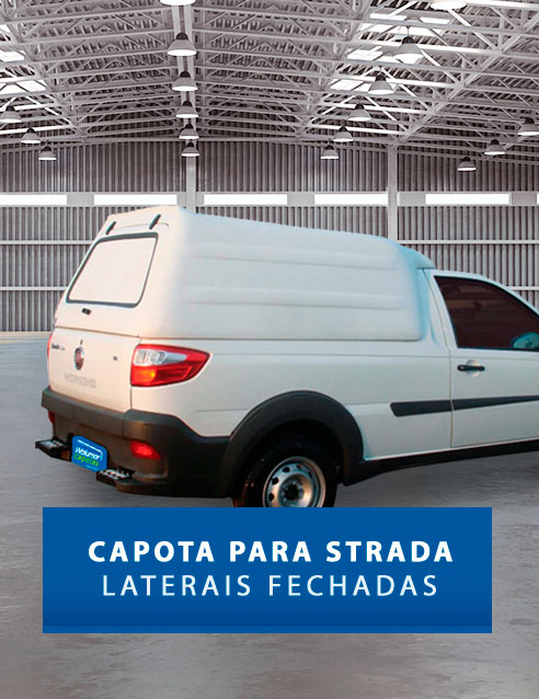 Laterais Fechadas - Capota de Fibra Fiat Strada