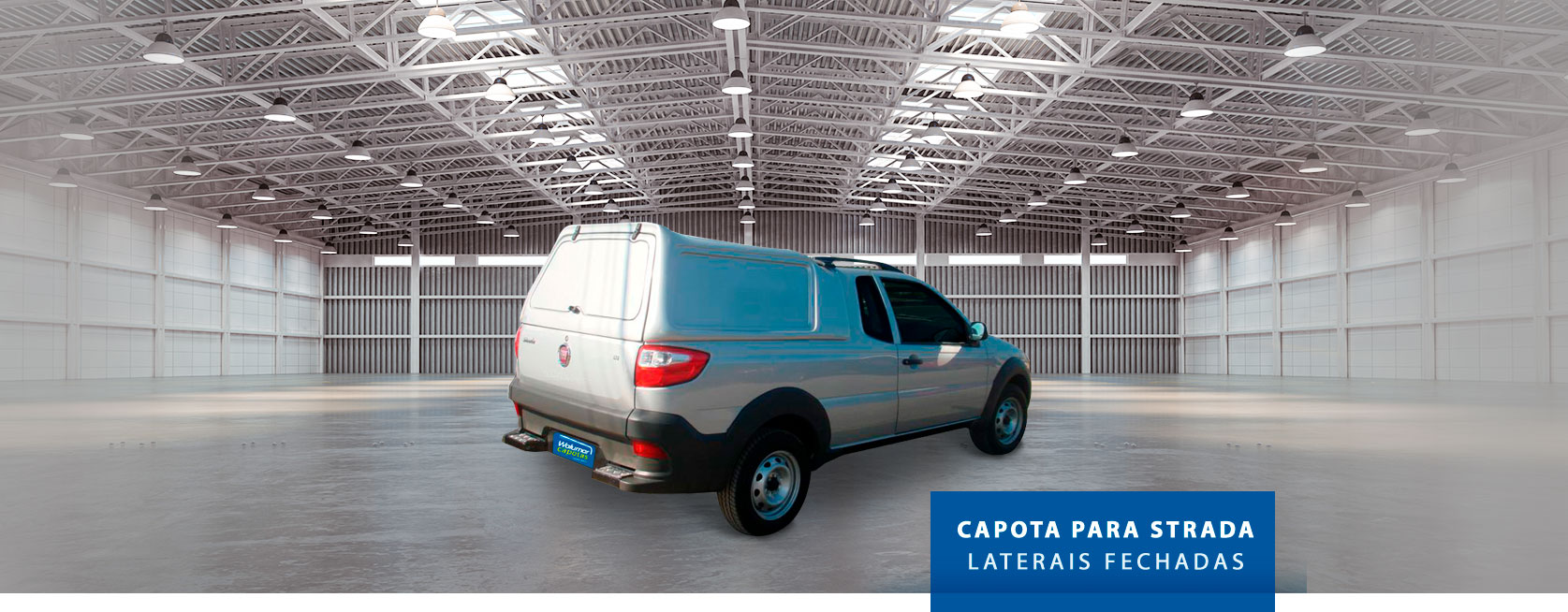 Lateral Fechada - Capota de Fibra Fiat Strada