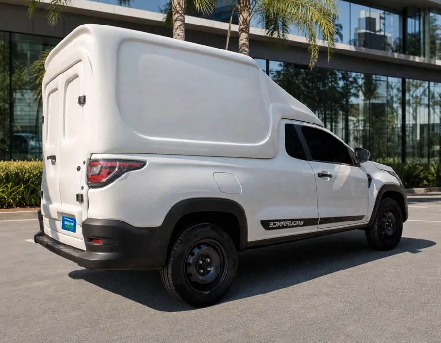 Furgão com Portas Folha Dupla – Capota de Fibra Fiat Strada 2020/21 Cabine Dupla - Freedom / Endurance