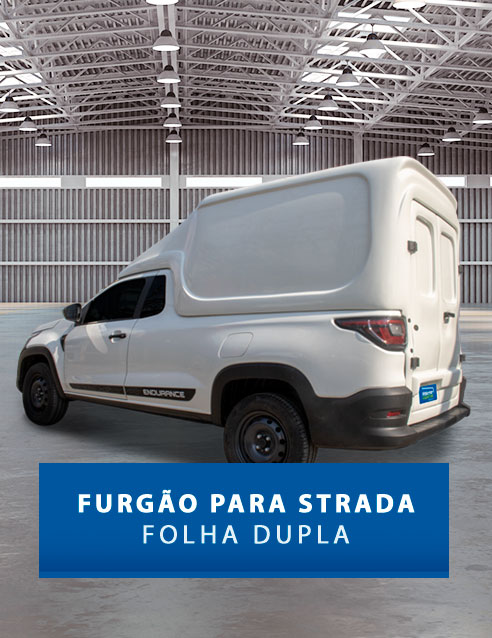 Furgão com Portas Folha Dupla - Capota de Fibra Fiat Strada 2020/21