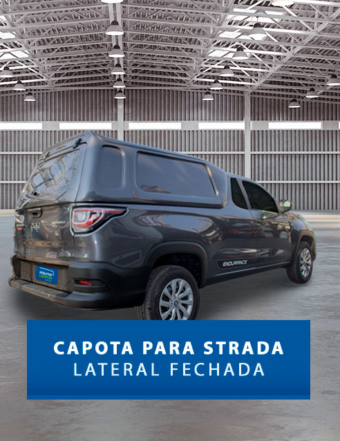 Lateral Fechada - Capota de Fibra Fiat Strada 2020/21