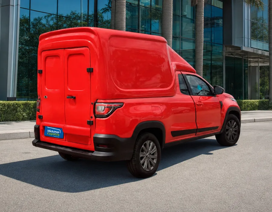 Furgão com Portas Folha Dupla – Capota de Fibra Fiat Strada 2020/21 Furgão com Portas Folha Dupla – Capota de Fibra Fiat Strada 2020/21 Cabine Plus
